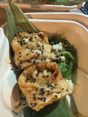 Veggie dumplings  at Roll it Up in Kihei