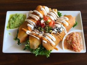 Coconut Kale Enchiladas at Be Raw Food and Juice in Dallas