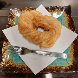 Udon Donut at Miyabi - お好み焼き 創作鉄板 雅 みやび in Kyoto