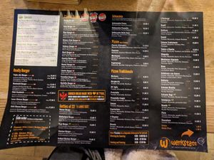 Menue at Werkstatt Kufstein in Kufstein