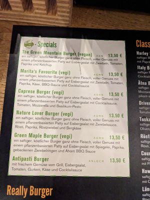 Vegan burger at Werkstatt Kufstein in Kufstein