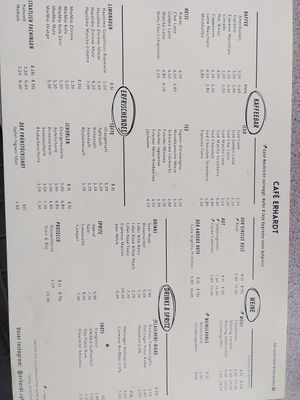 New menu 2 at erhardt - das neue Café in Hannover