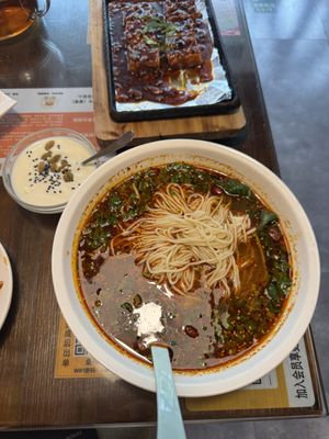   at Baiyi Vegetables Lanzhou Sulamian - 百易素食·素拉面（元大都店) in Beijing