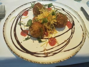 Arancini at Albert's Didsbury Restaurant & Bar in Manchester