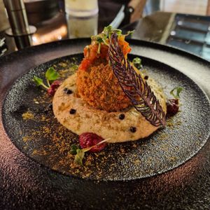 Green glove (falafel) at Le Ambrosia in New Delhi