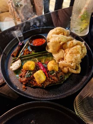 Malabar fusion (parata and tofu) at Le Ambrosia in New Delhi
