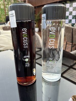 Black water, apparently “the thing” right now.  at Le Ambrosia in New Delhi