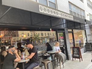 Front, with outdoor seating at Ground Central in New York City