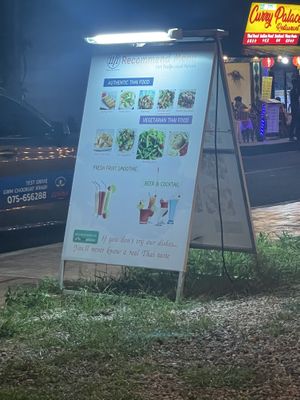 Menu - ask for vegetarian no egg and no fish sauce   at 11/1 Thaifood & Cocktail in Krabi