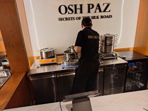 Street stall at Oshpaz Dumplings in London