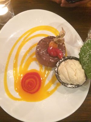 vegan chocolate cheesecake at Quay Street Kitchen in Galway