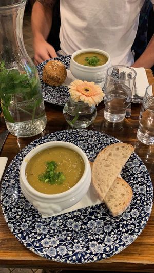 Potato and leek soup  at Quay Street Kitchen in Galway