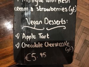 Vegan Dessert Menu  at Quay Street Kitchen in Galway