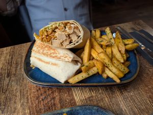 Vegan burrito at Common Bar & Kitchen in Blackpool
