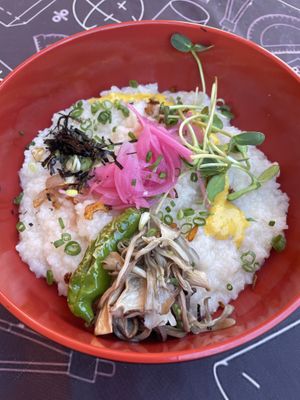 Congee today! Vegan option with no egg. Great! My favorite place in TorC!  at Giddy Up Cafe in Truth Or Consequences