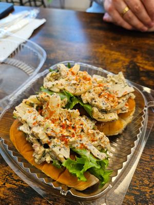 Lobster roll at Cabo Vegan in Brockton