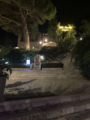 Front of the restaurant   at Pizzeria Villa Zuccaro in Taormina