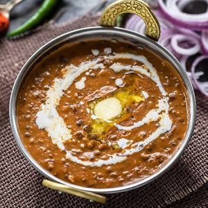 Dal Makhani:
Indian Black lentils and beans in a spicy cream sauce. at Tandoor King Indian Restaurant in Karlovy Vary