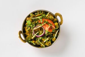 Bhindi Masala:
Okra is made with onions, tomatoes, ginger, and herbs. at Tandoor King Indian Restaurant in Karlovy Vary