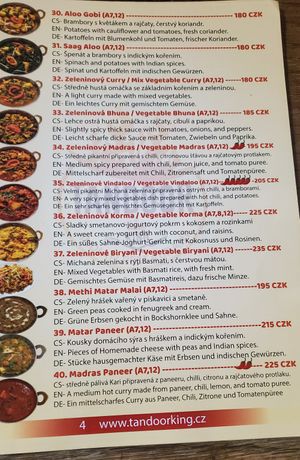  at Tandoor King Indian Restaurant in Karlovy Vary