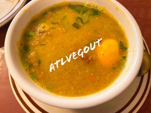 Mulligatawny soup  at Moon Indian Cuisine in Atlanta