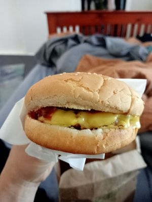 Vegan cheeseburger at Vego's in Charlestown