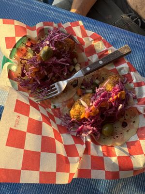Falafel tacos  at El Marinero Borracho in San Jose Del Cabo