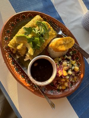 Palmito enchilada(ORDER THIS)  at El Marinero Borracho in San Jose Del Cabo