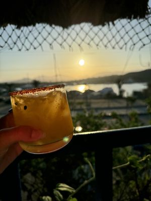 Passion fruit mezcalita  at El Marinero Borracho in San Jose Del Cabo