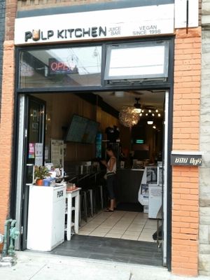 entrance at Pulp Kitchen in Toronto