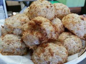 in house baked macaroons at Pulp Kitchen in Toronto
