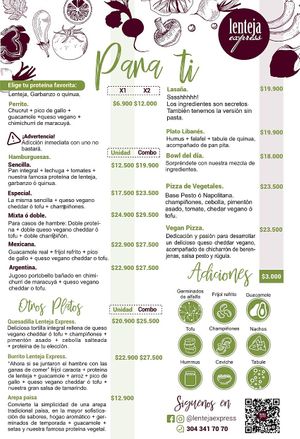 Menu. at Lenteja Express - Centro in Medellin