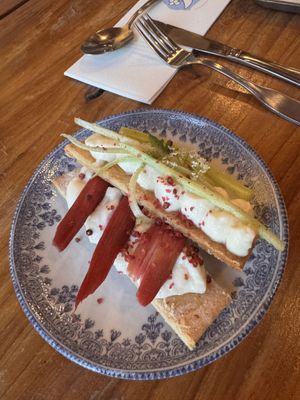 Rhubarb millefeuille  at De Veldkeuken in Bunnik
