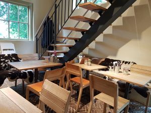 interior - with sheepskin ... at De Veldkeuken in Bunnik