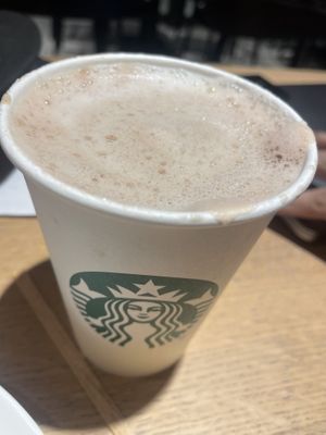 Hot chocolate  at Starbucks in Radcliffe