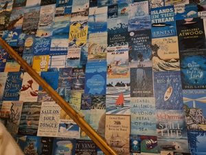All rooms are book-themed - even the stairs!  at The Miggi Vegan Guesthouse in Paignton