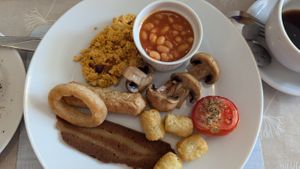 Smaller version of full breakfast at The Miggi Vegan Guesthouse in Paignton