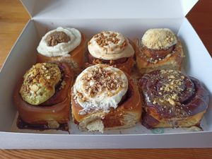 On the right the December special, citron and twix at Have A Roll in Brussels