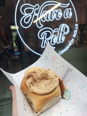 Coffee cinnamon roll at Have A Roll in Brussels