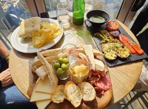 Only the left dish was vegan at Mons Calpe Suite in 