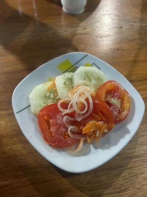 Complimentary salad at Rest El Bosque in Corn Islands
