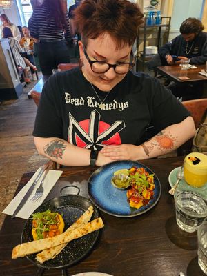 Butternut squash houmous and Korean cauliflower at Bill's in Leeds