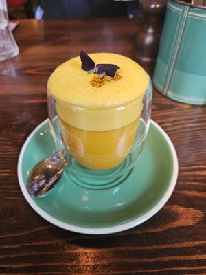 Turmeric latte at Bill's in Leeds