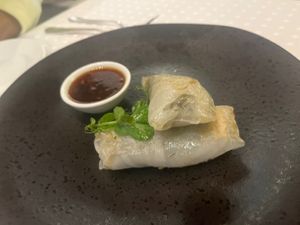 Vegan spring rolls  at Quills Restaurant in Kempton Park