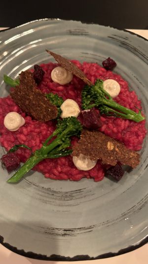 Beetroot risotto   at Boho Social in Doha