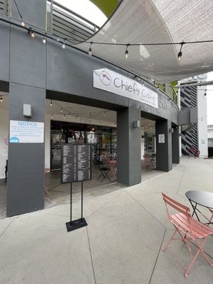 outside   at Chiefy Cafe in San Diego
