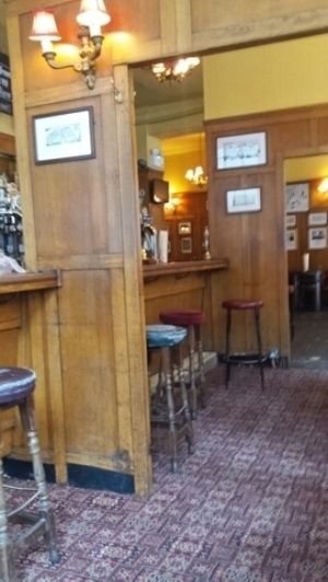 Downstairs bar at Norman's Coach and Horses in London