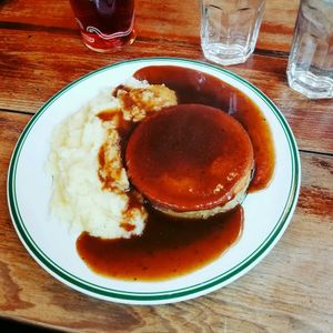 Mushroom and Leek Pie at Norman's Coach and Horses in London