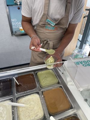 Pistachio topping  at Yolé in London