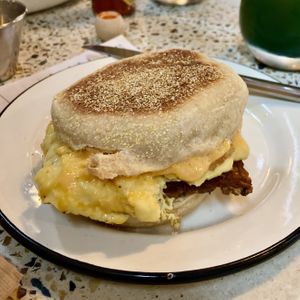 Vegan Breakfast Sandwich (brunch menu)  at Humble Wood Fire Pizza in Gainesville